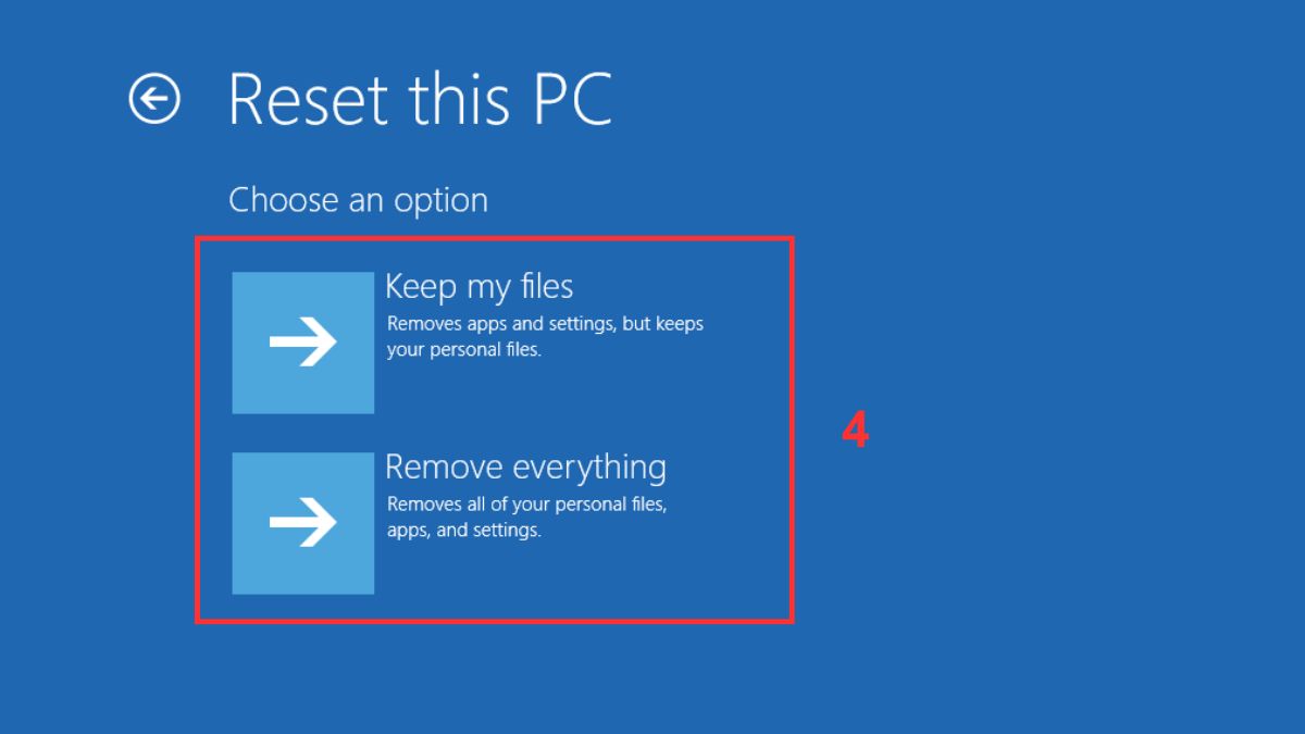 Cài Win tại nhà từ phân vùng Recovery Bước 3