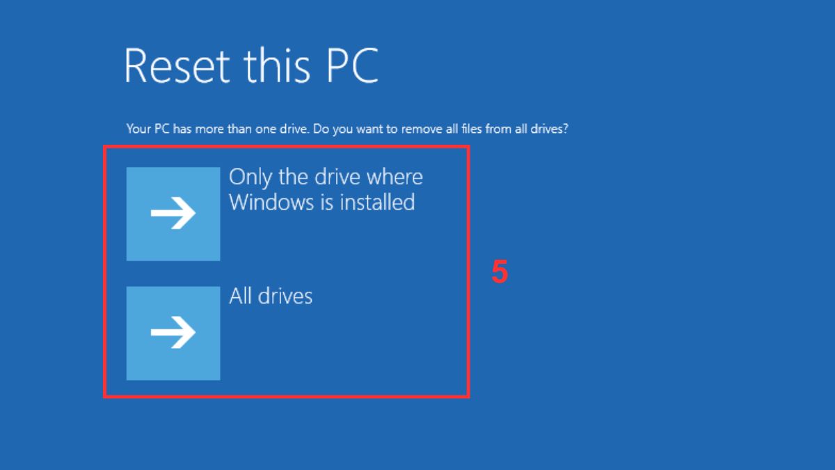 Cài Win tại nhà từ phân vùng Recovery Bước 4a