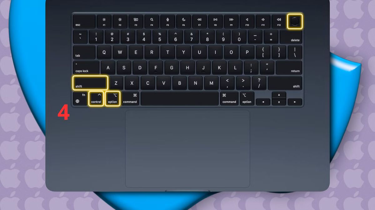 Sửa bàn phím MacBook bị liệt: Reset SMC Bước 3