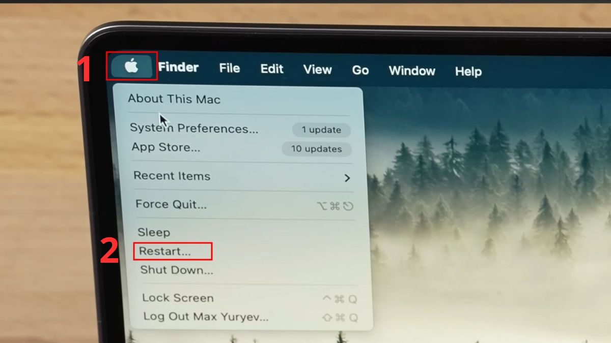Sửa bàn phím MacBook bị liệt: Khởi động lại MacBook