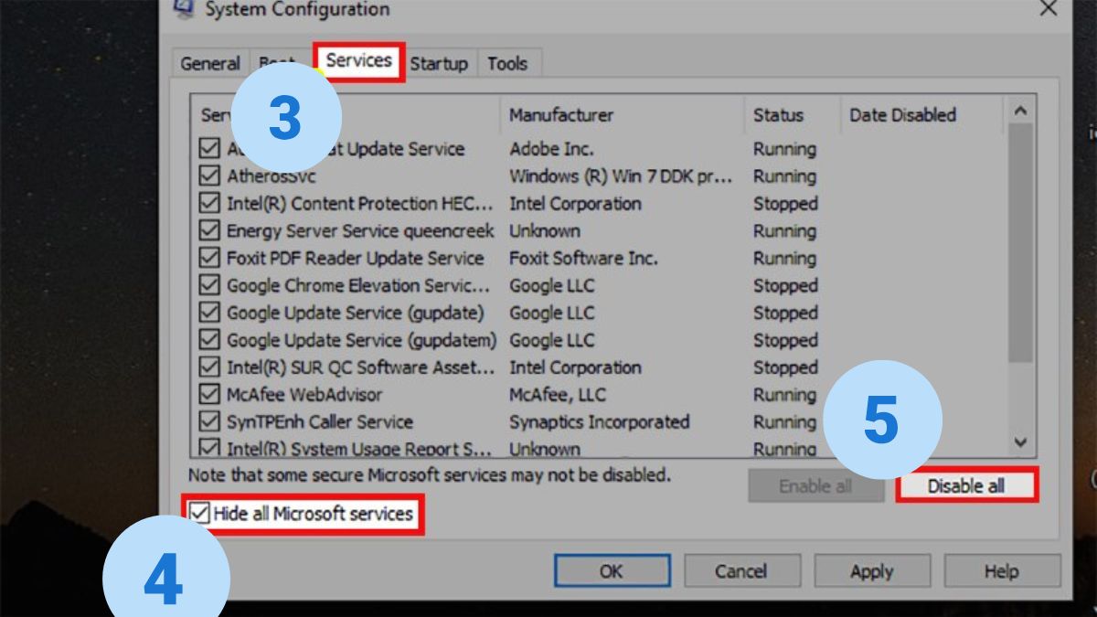 Sửa chuột laptop bị nhảy lung tung: Chạy Clean Boot State Bước 3