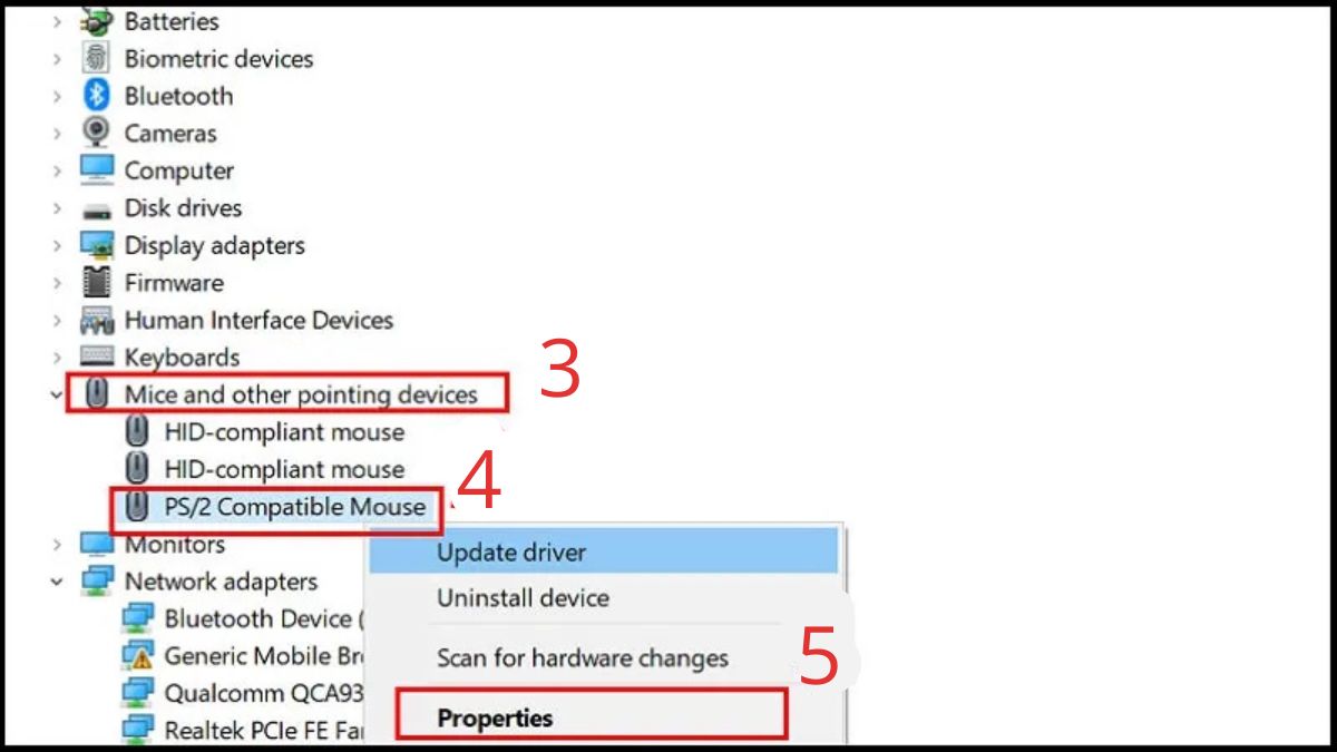 Sửa chuột laptop bị nhảy lung tung: Cập nhật hoặc cài lại Driver chuột Bước 2