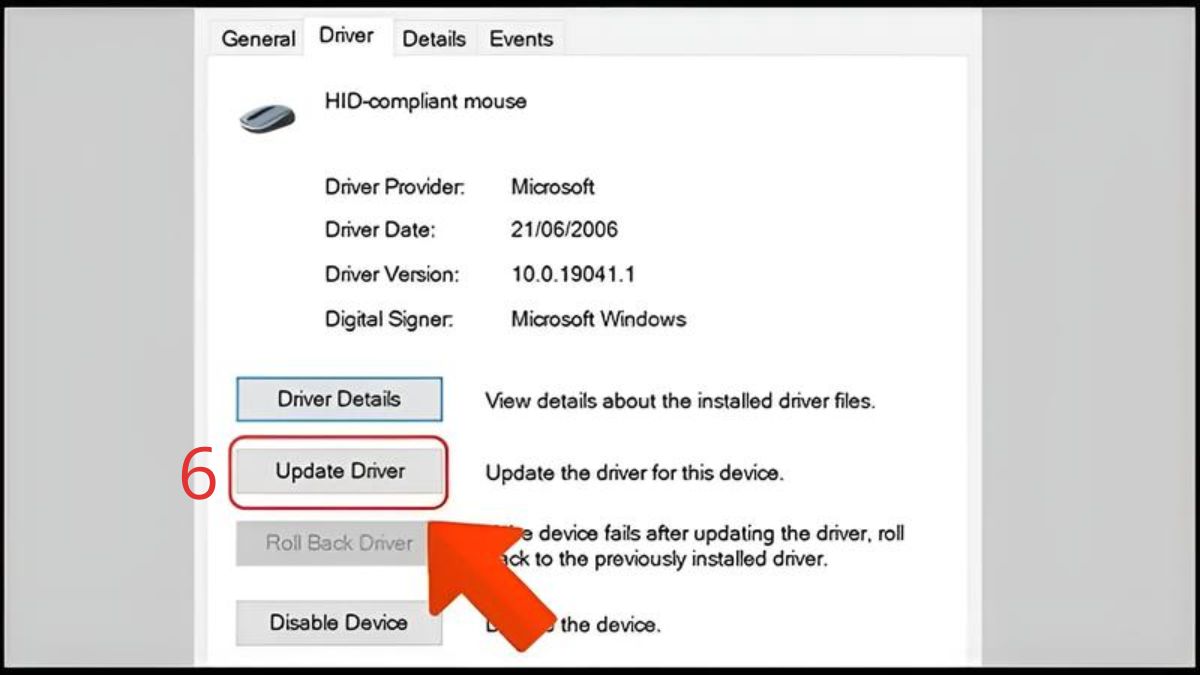 Sửa chuột laptop bị nhảy lung tung: Cập nhật hoặc cài lại Driver chuột Bước 3