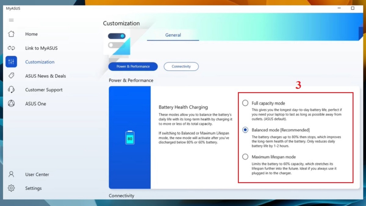 Cách thiết lập Battery Health Charging Bước 3