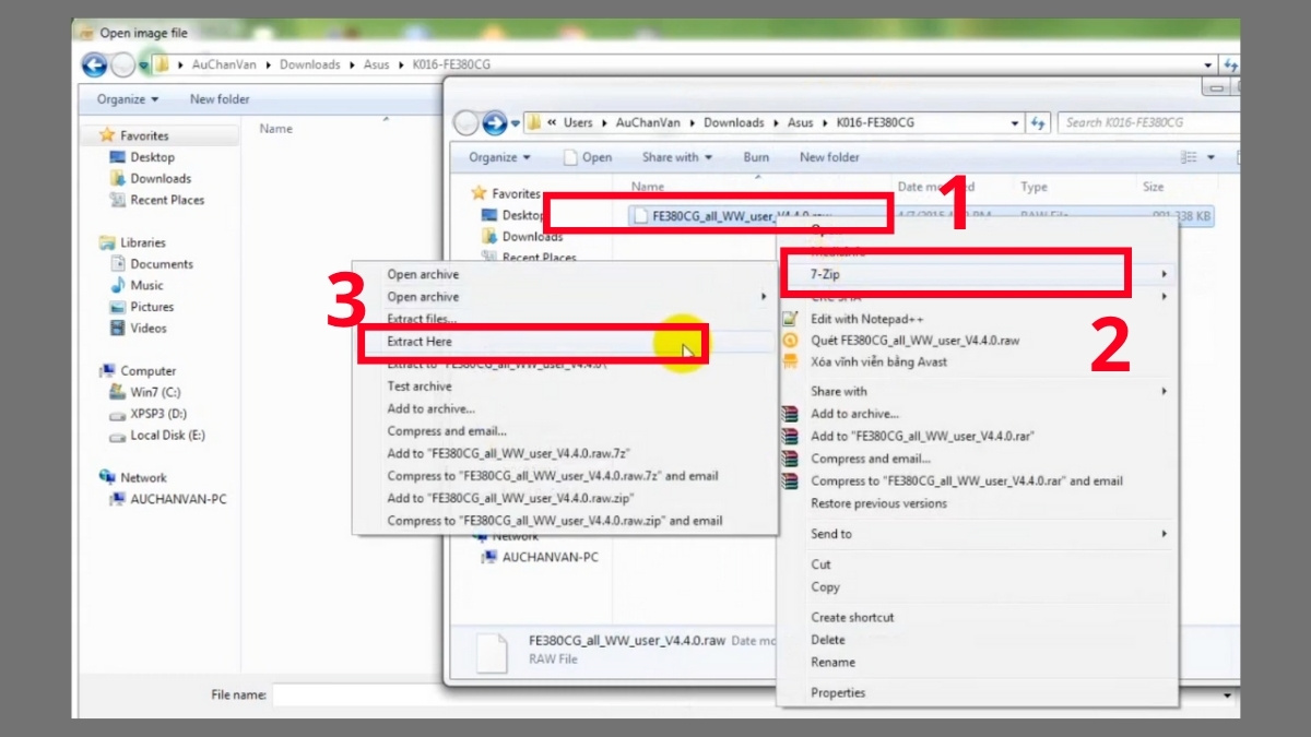 Cách cài đặt Asus Flash Tool trên máy tính Bước 1a