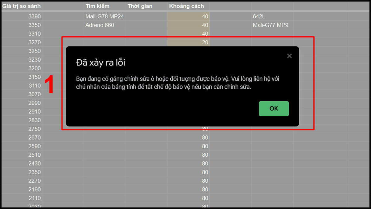 Hướng dẫn cách bỏ bảo vệ trang tính Google Sheet Bước 1