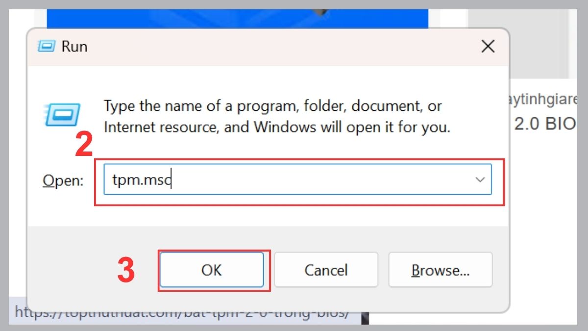 Kiểm tra máy tính đã bật TPM 2.0 hay chưa cách 2