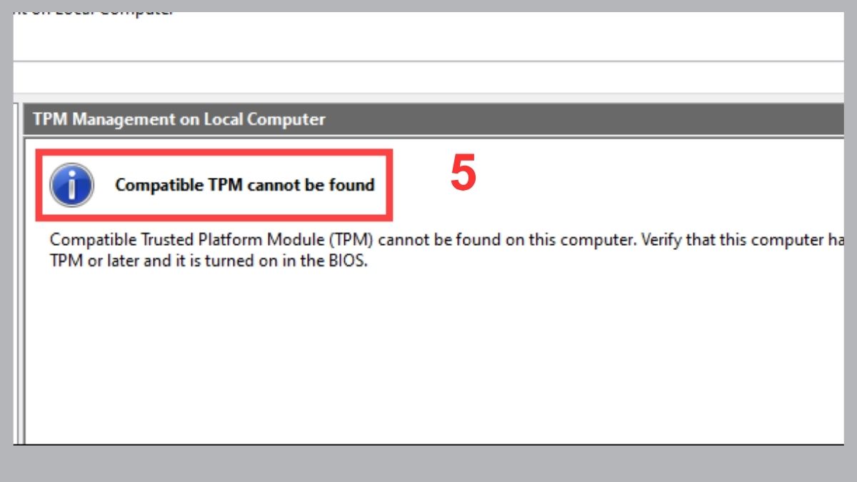 Kiểm tra máy tính đã bật TPM 2.0 hay chưa cách 4