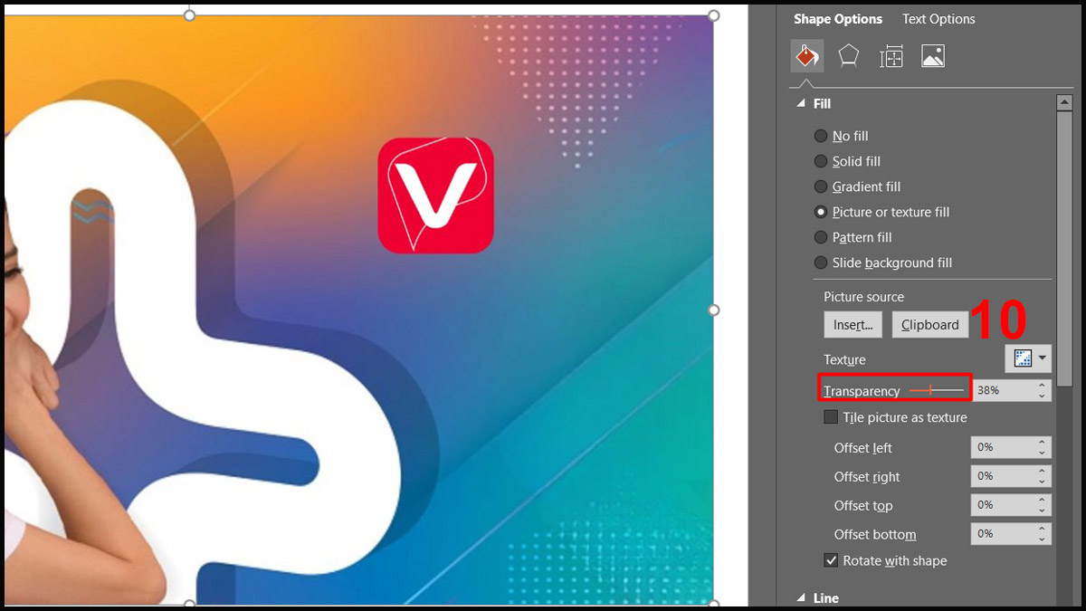Cách làm trong suốt ảnh trong PowerPoint thủ công Bước 4