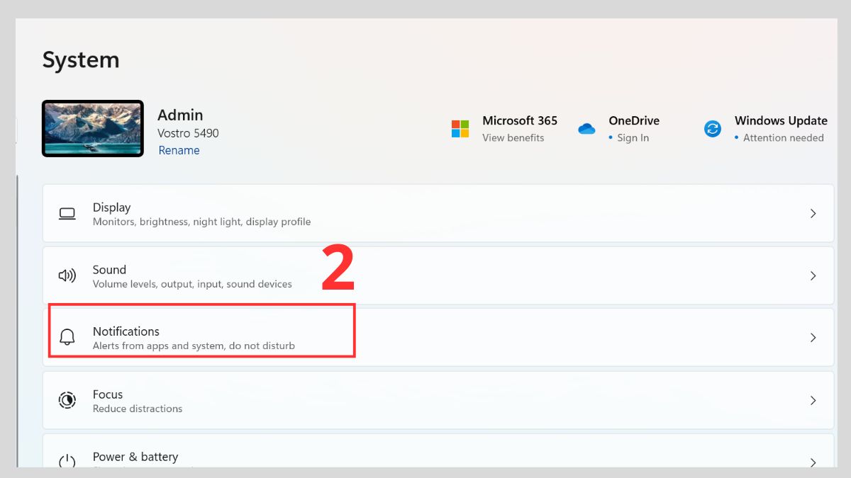 Sửa lỗi CPU 100% hiệu quả: Tắt thông báo Windows Bước 2
