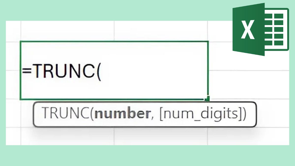 Cú pháp hàm TRUNC trong Excel