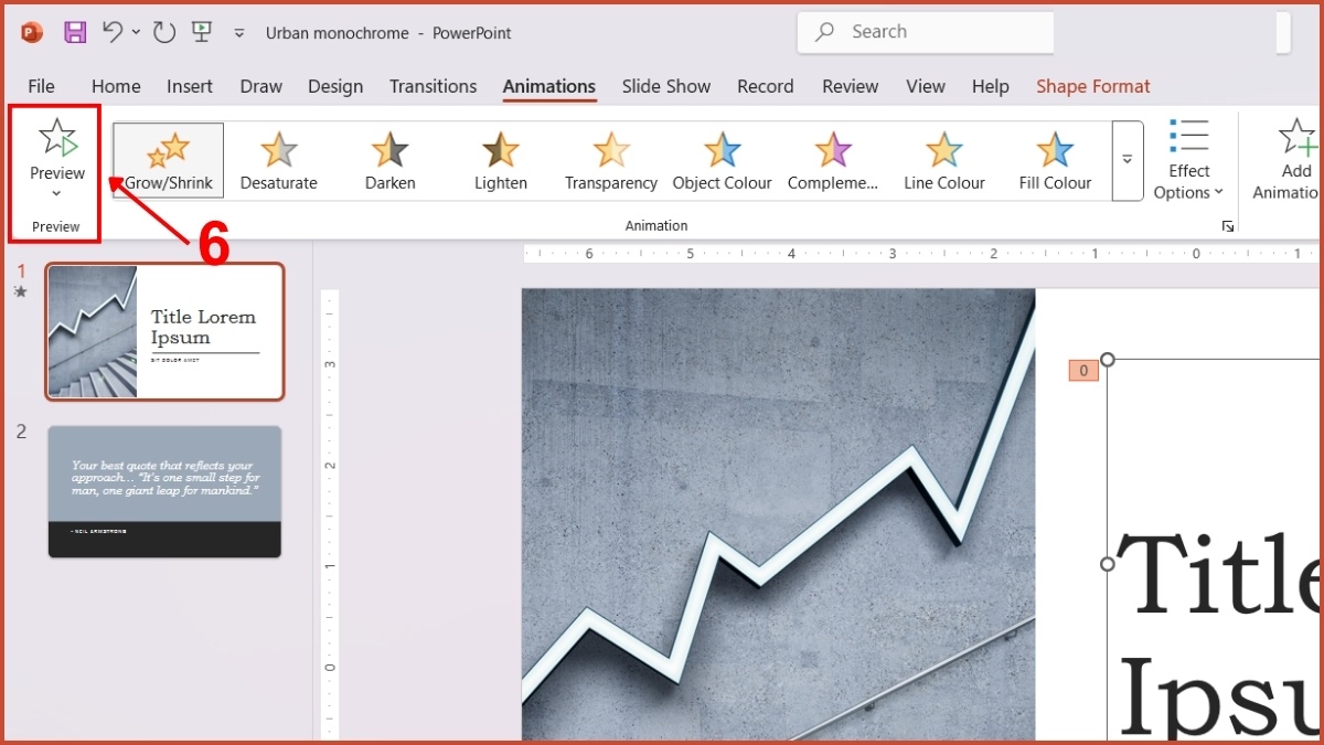 Cách thêm hiệu ứng Emphasis trong PowerPoint Bước 4