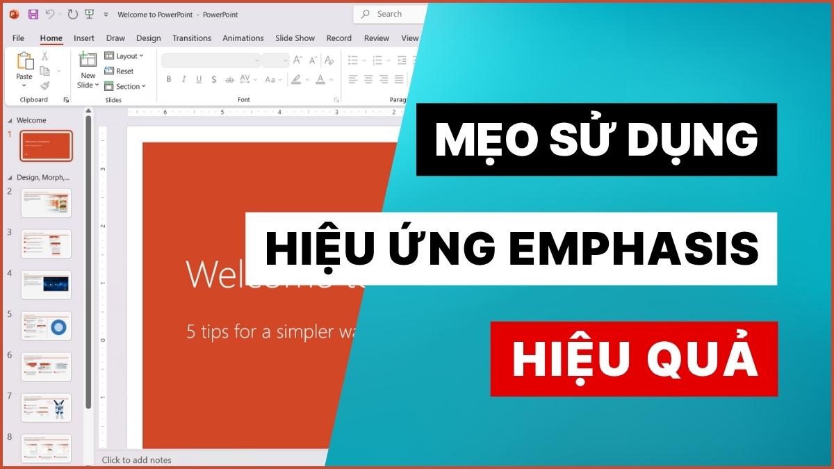 Mẹo sử dụng hiệu ứng Emphasis trong Powerpoint hiệu quả