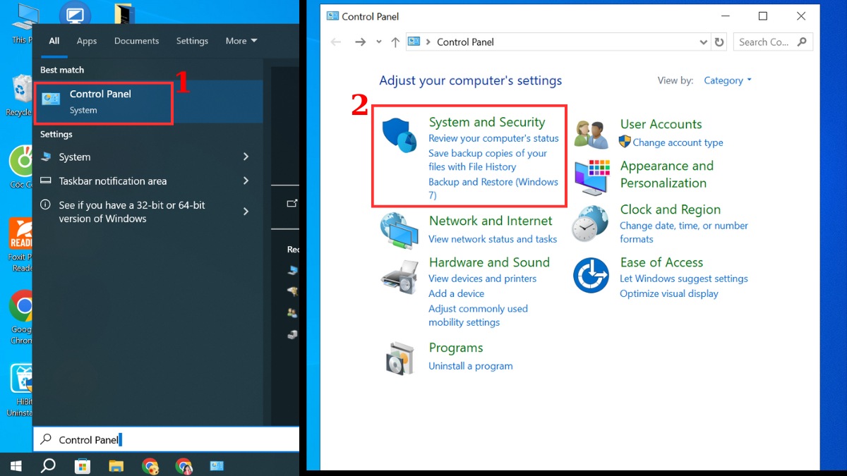 Cách khắc phục laptop lỗi Win: Dùng công cụ System Restore Bước 1