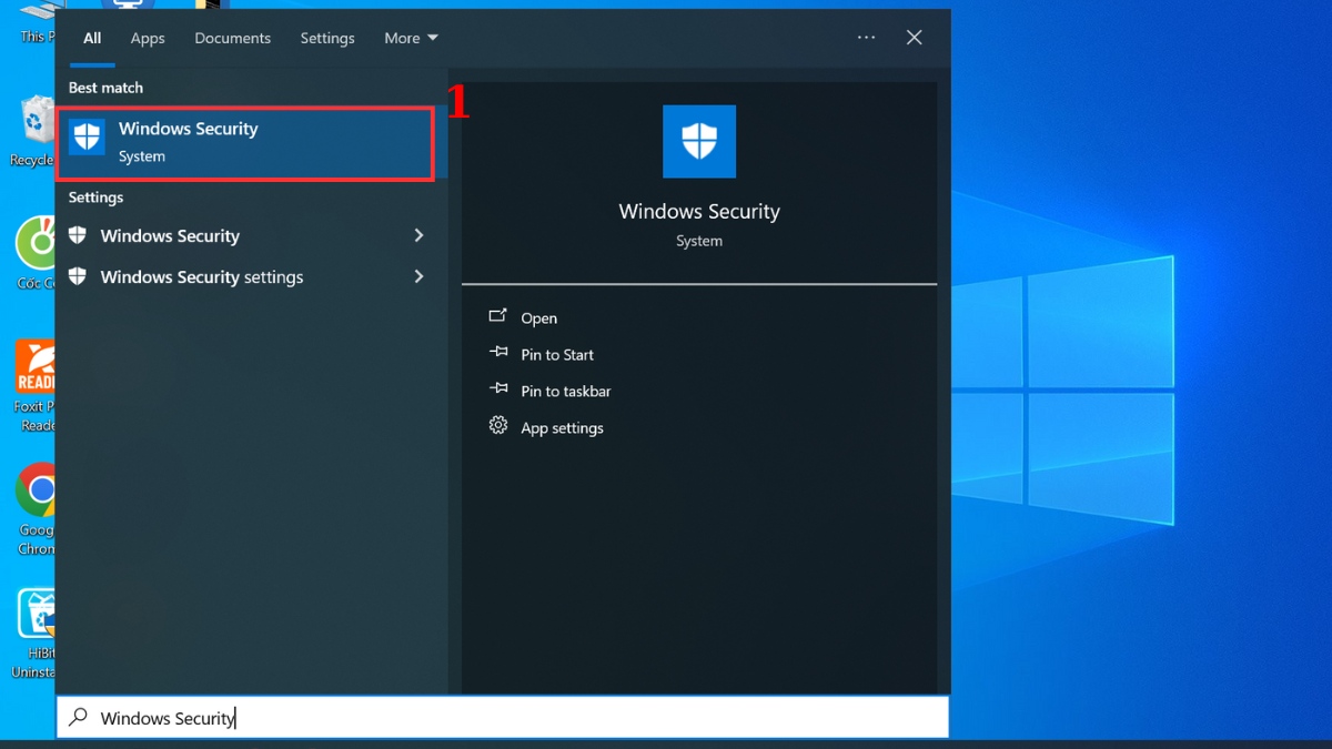 Cách khắc phục laptop lỗi Win: Quét virus, malware toàn hệ thống Bước 1