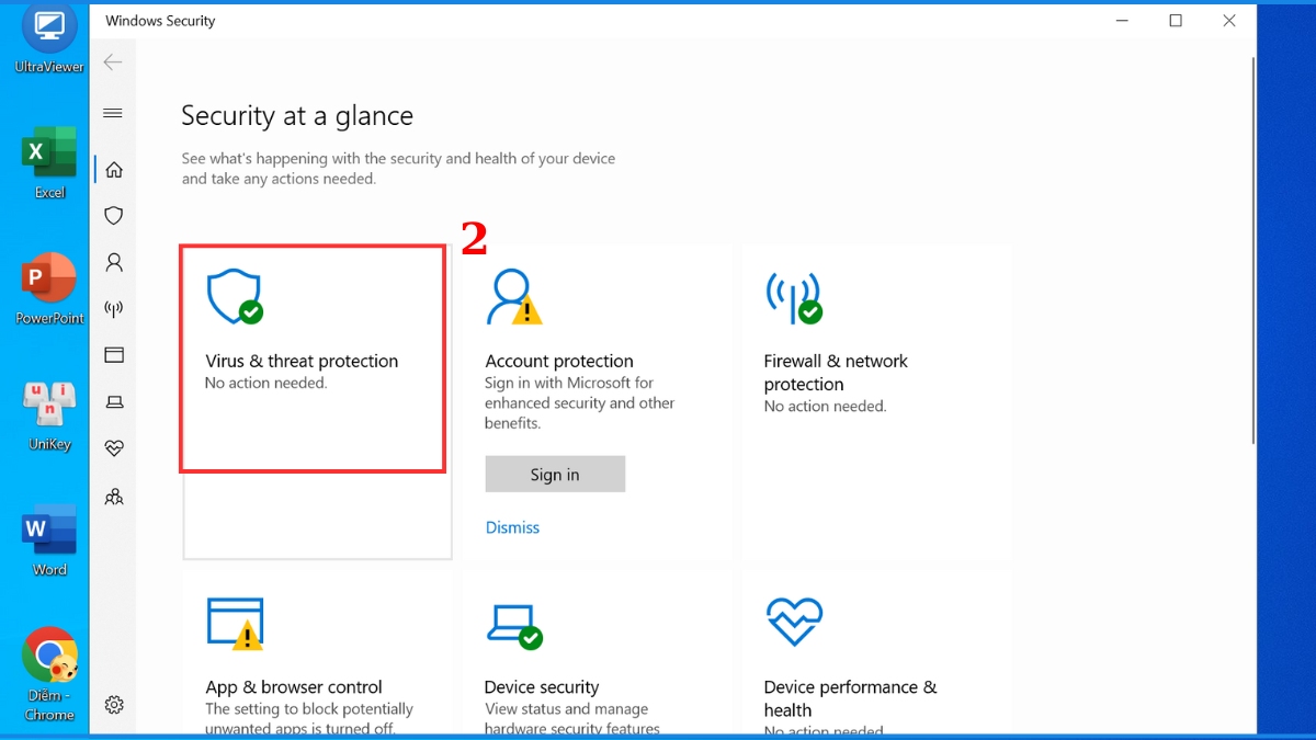 Cách khắc phục laptop lỗi Win: Quét virus, malware toàn hệ thống Bước 2a
