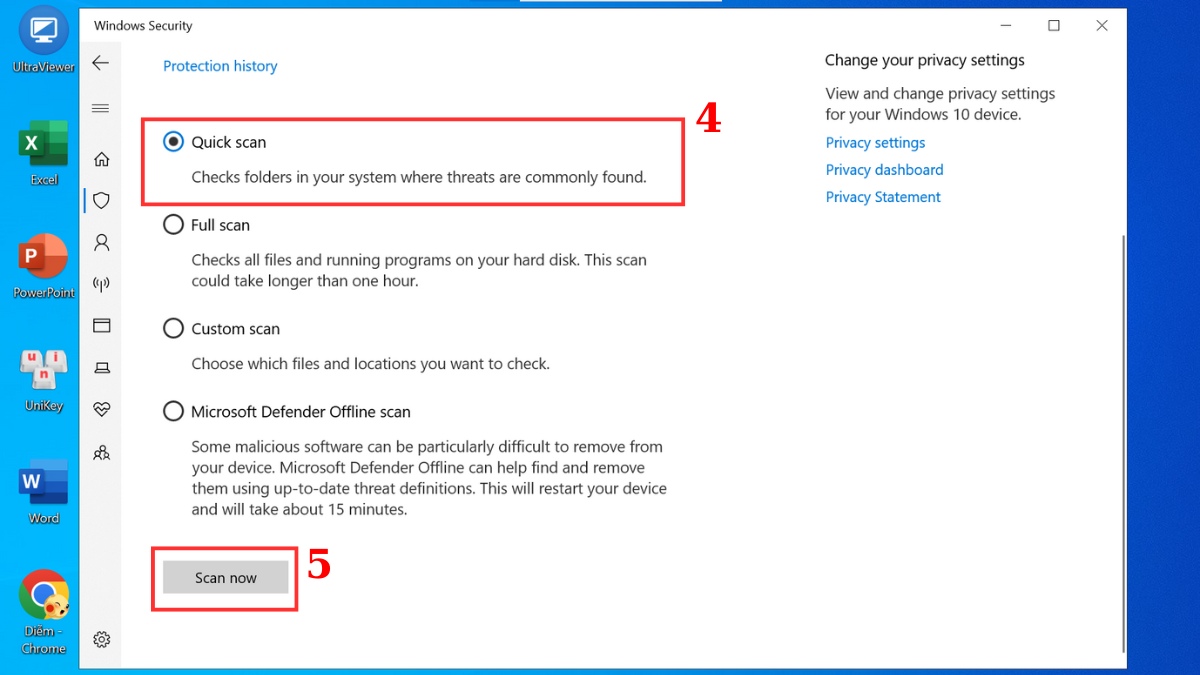 Cách khắc phục laptop lỗi Win: Quét virus, malware toàn hệ thống Bước 3