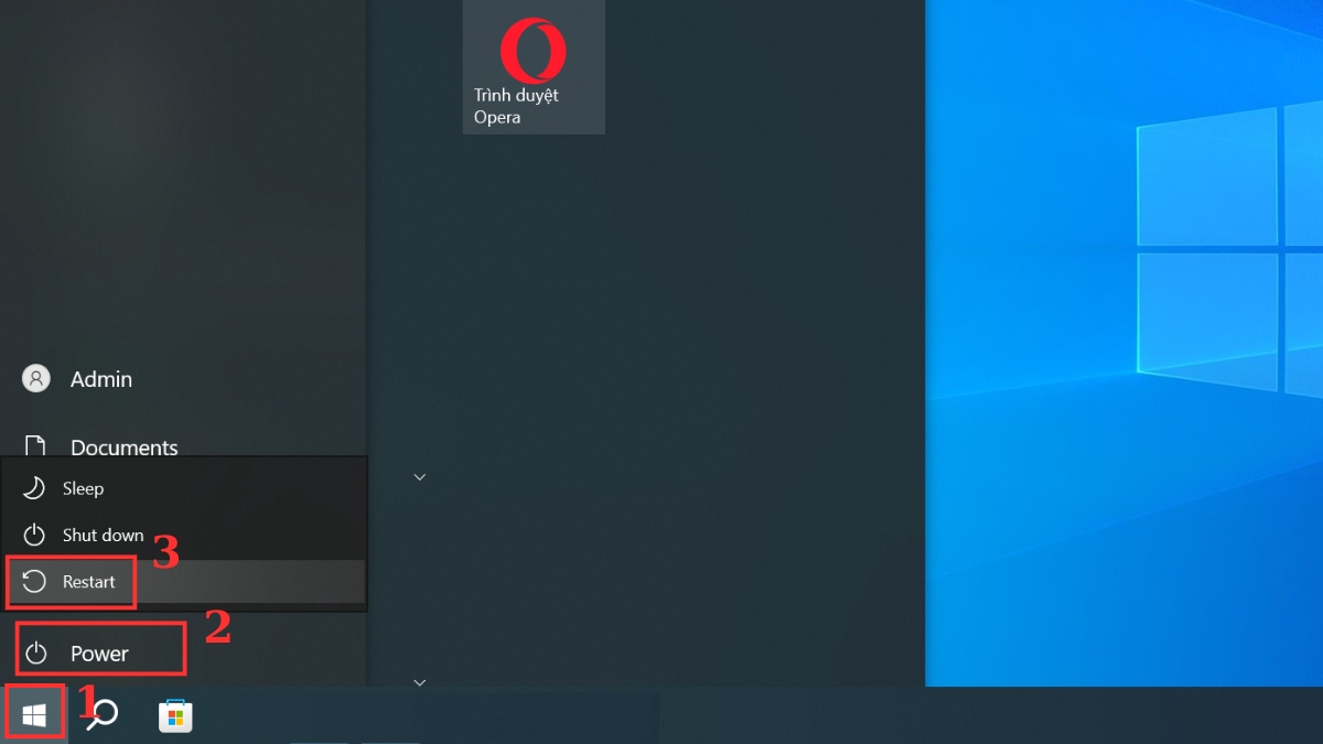 Cách khắc phục laptop lỗi Win: Khởi động lại laptop