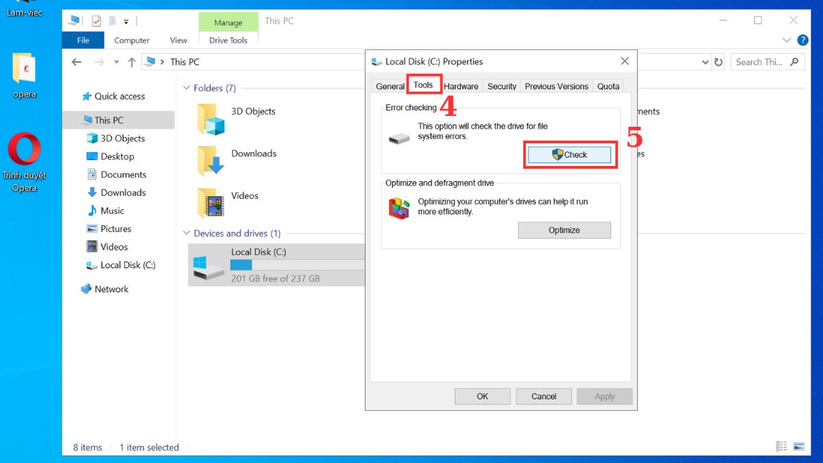 Cách khắc phục laptop lỗi Win: Sửa lỗi ổ cứng, RAM Bước 2