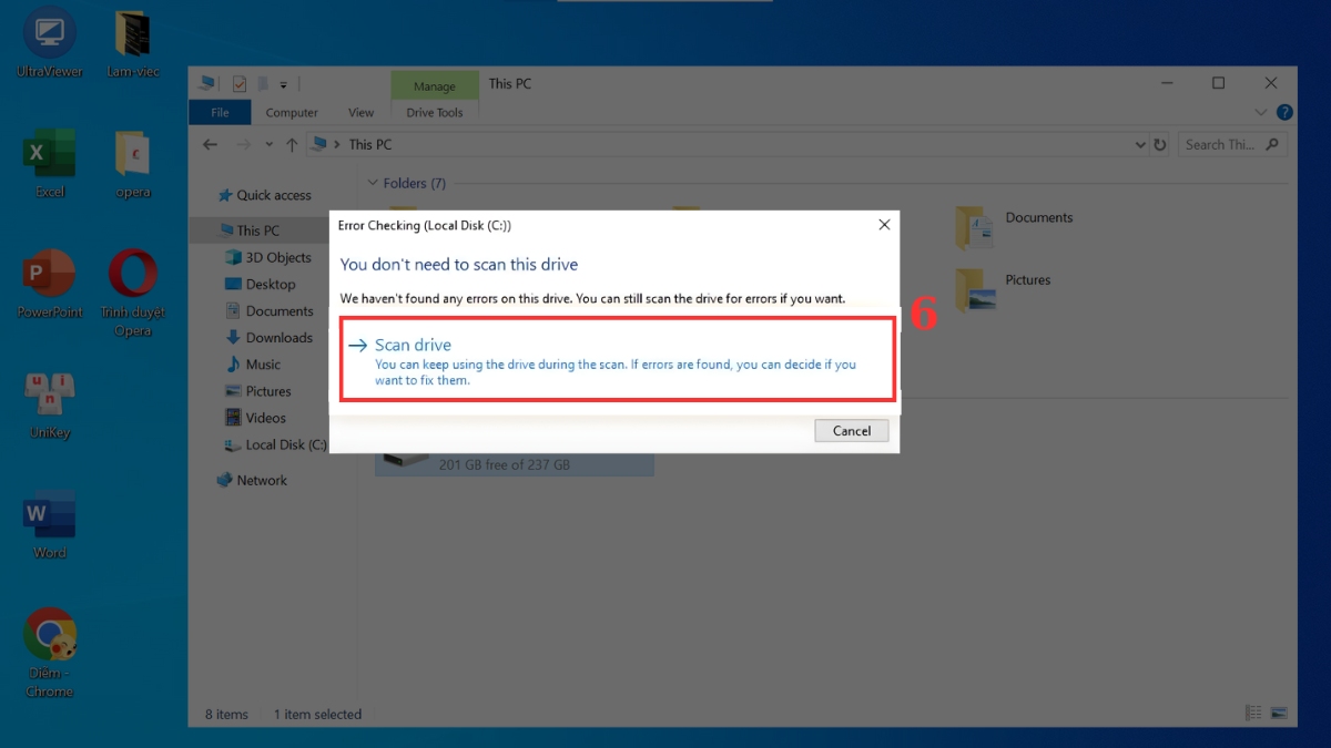 Cách khắc phục laptop lỗi Win: Sửa lỗi ổ cứng, RAM Bước 3