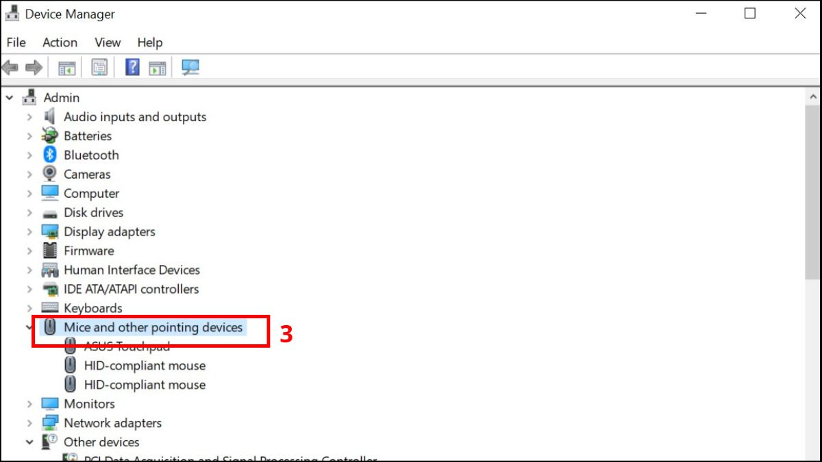 Mất con trỏ chuột trên màn hình laptop Asus: Cài đặt lại driver Touchpad Asus Bước 2
