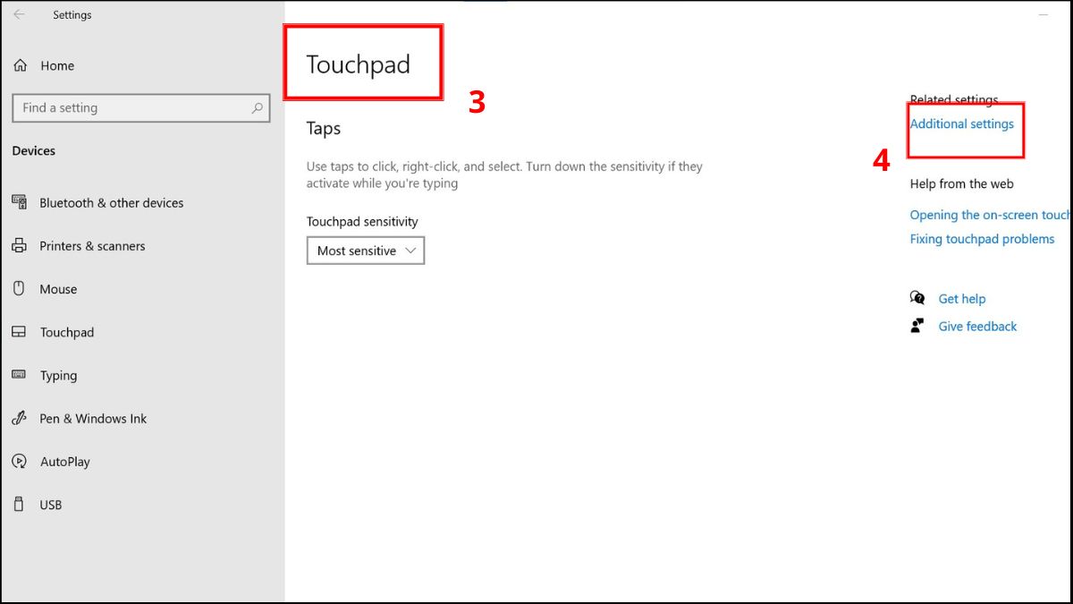 Mất con trỏ chuột trên màn hình laptop Asus: Kích hoạt lại Touchpad Bước 3