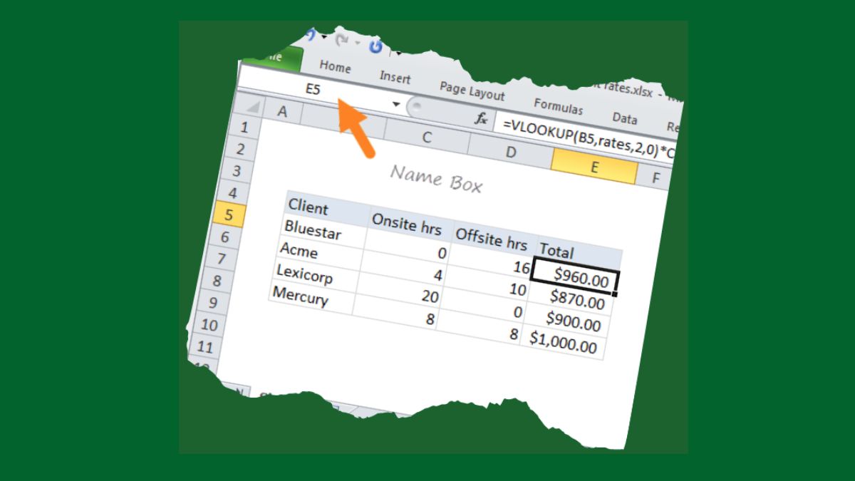 Name Box trong Excel là thanh hiển thị nằm bên trái thanh công thức