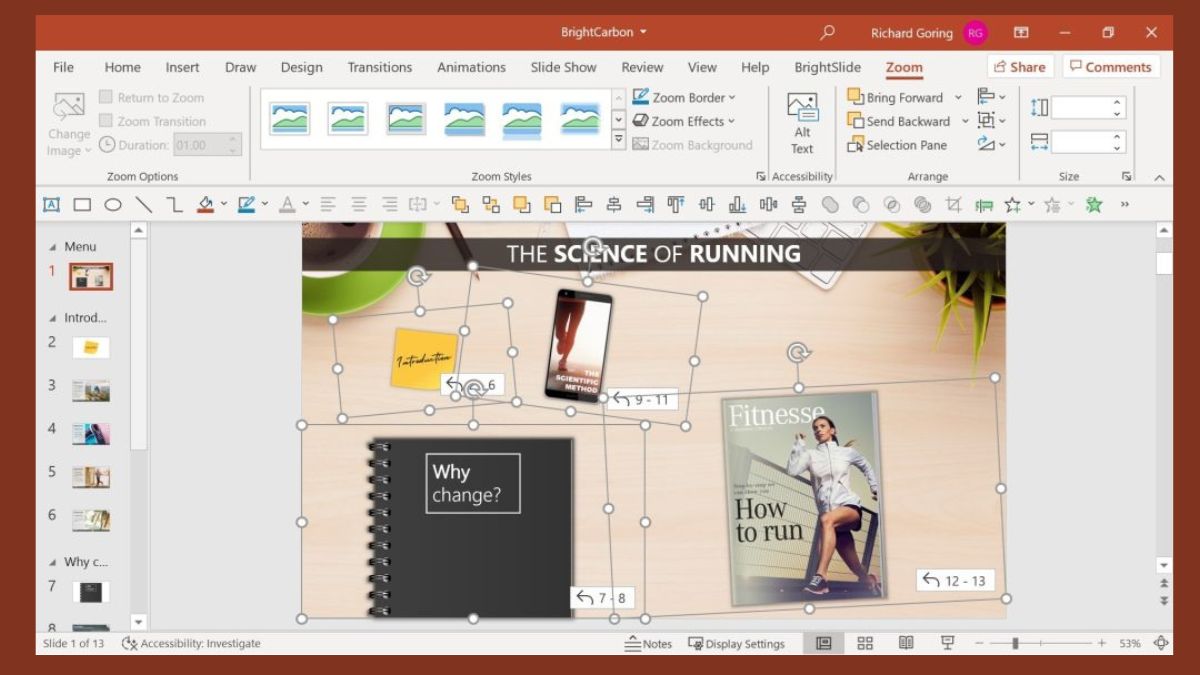 Những lưu ý khi sử dụng Group trong PowerPoint