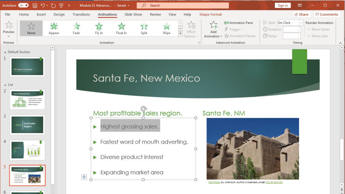Các kiểu hiệu ứng chạy chữ trong PowerPoint