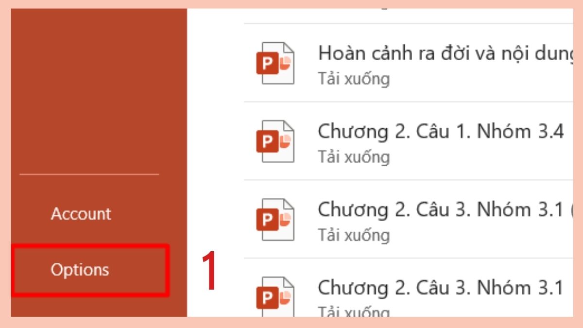 Hiển thị Thanh truy cập nhanh trong PowerPoint Bước 1