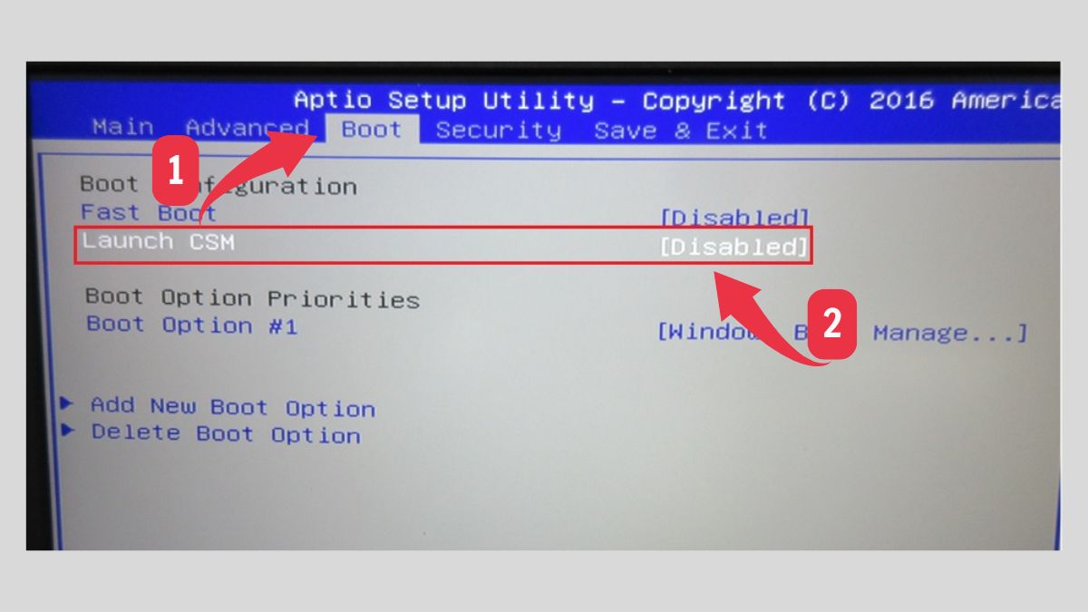 Sửa lỗi update BIOS Asus bị lỗi: Bật Launch CSM