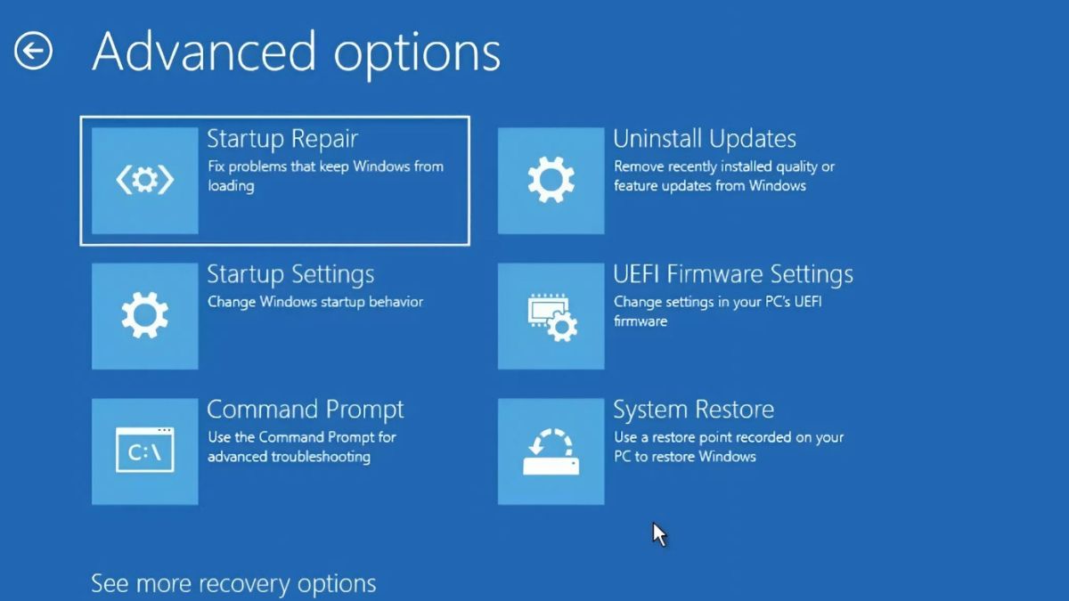  Sửa lỗi update BIOS Asus bị lỗi:Chạy công cụ Windows Repair