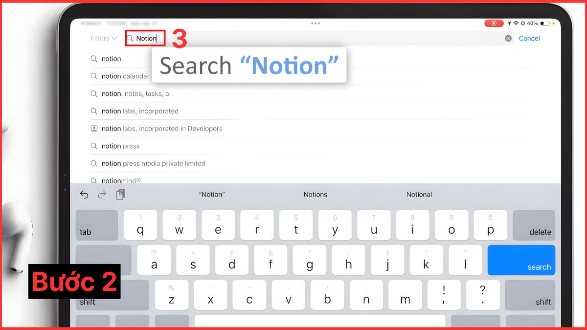Cách tìm và tải ứng dụng cho iPad App Store bước 2