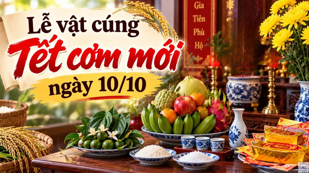 Lễ vật cúng Tết Cơm mới ngày 10/10