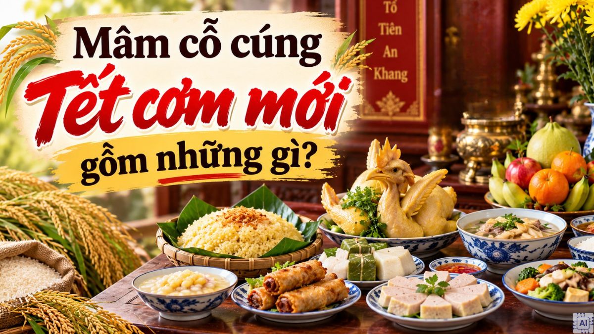 Mâm cỗ cúng Tết Cơm mới gồm những gì?