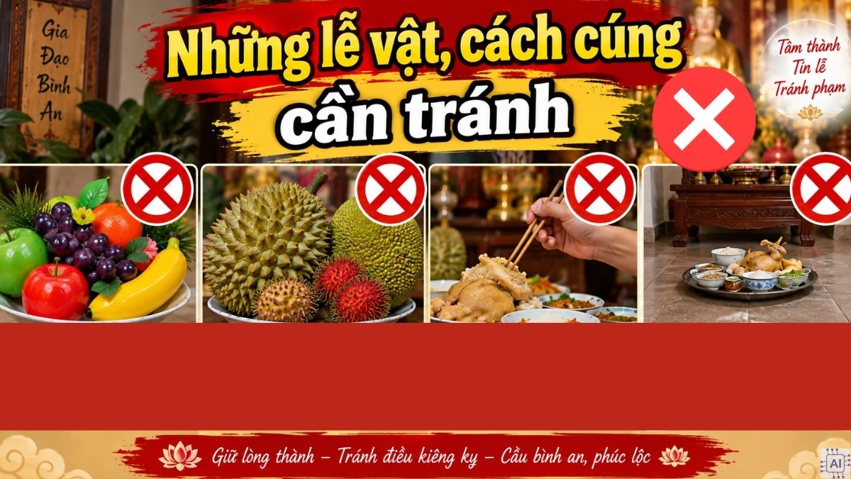 Những lễ vật, cách cúng cần tránh