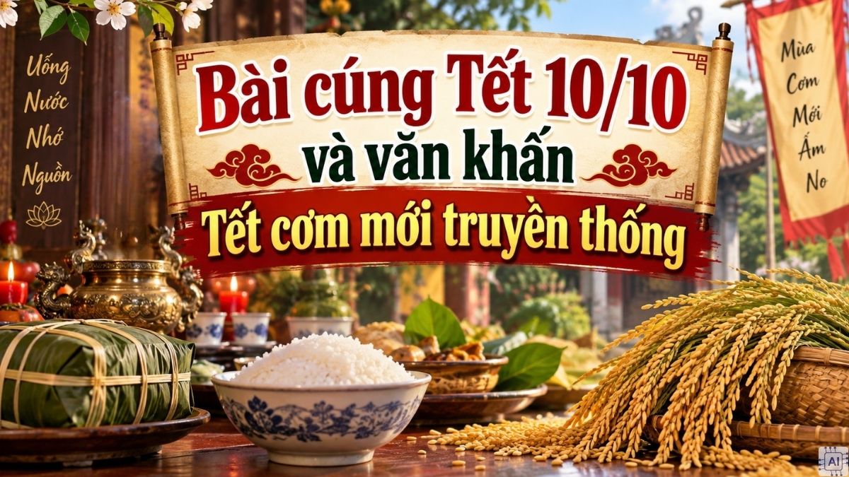 Bài cúng Tết 10/10 và văn khấn Tết cơm mới truyền thống