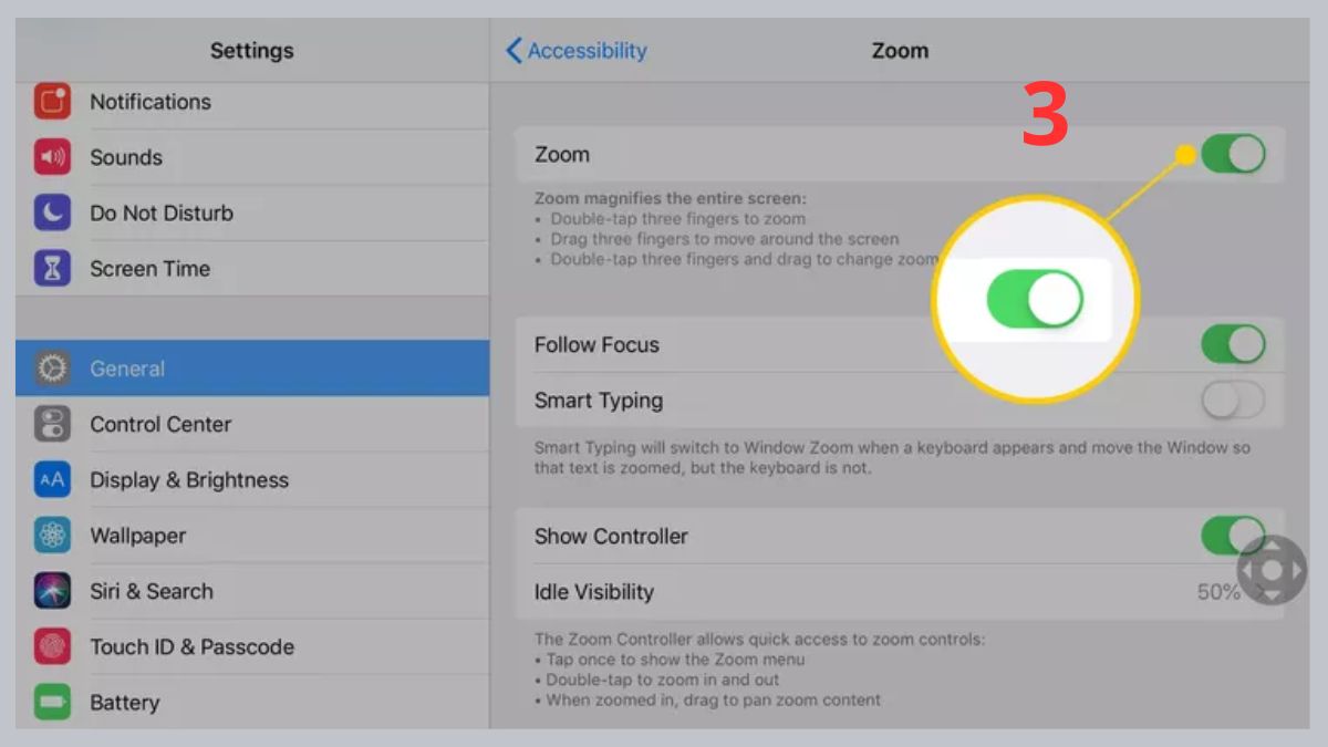 Kiểm tra và tắt chế độ thu phóng màn hình bước 3