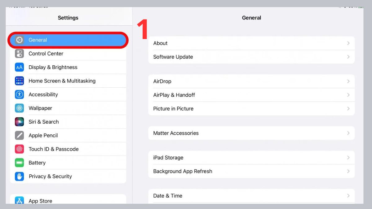 Sửa bàn phím iPad bị thu nhỏ: Cập nhật iPadOS bước 1
