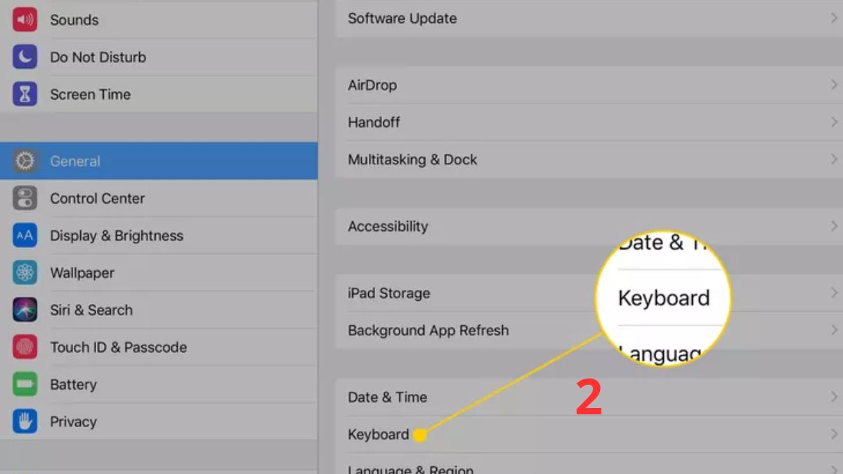 Sửa bàn phím iPad bị thu nhỏ: tắt bàn phím từ ứng dụng bên thứ ba bước 2
