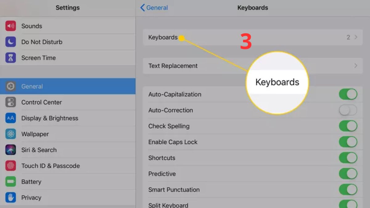 Sửa bàn phím iPad bị thu nhỏ: tắt bàn phím từ ứng dụng bên thứ ba bước 3