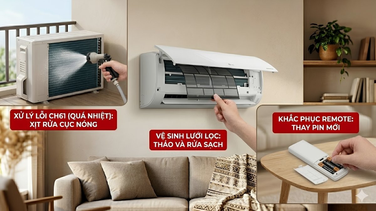 Những mã lỗi máy lạnh LG có thể tự xử lý tại nhà
