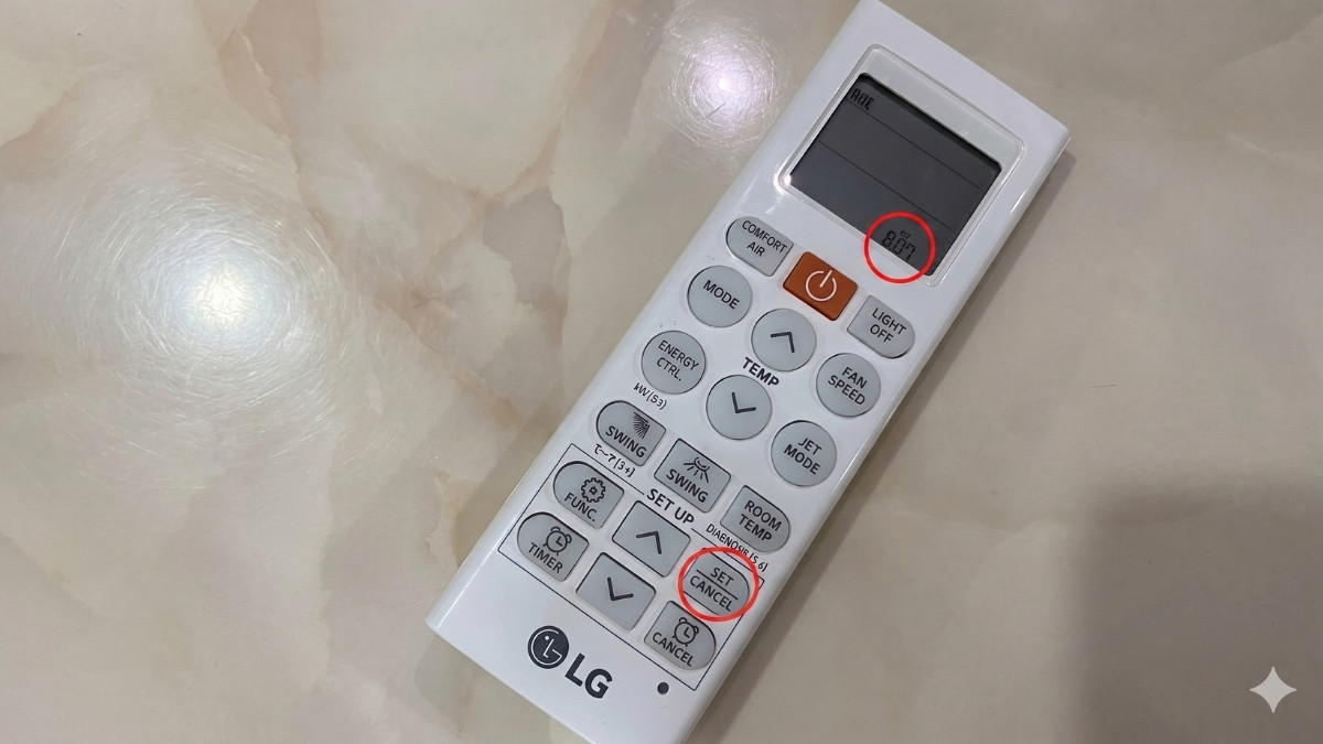 Cách kiểm tra mã lỗi bằng remote LG