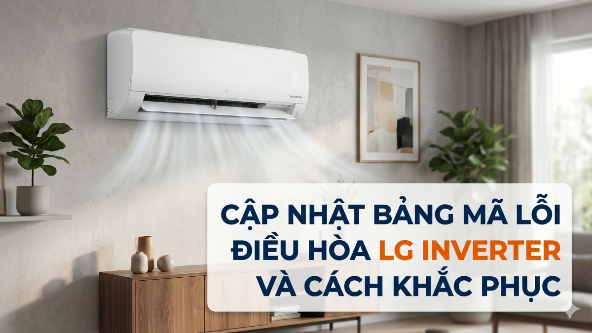 Cập nhật bảng mã lỗi điều hòa LG Inverter và cách khắc phục