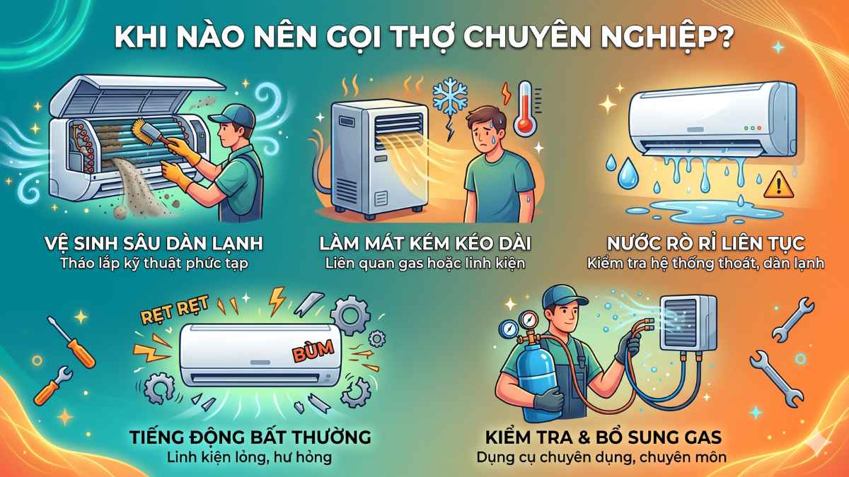 Có nên tự vệ sinh máy lạnh tại nhà không?