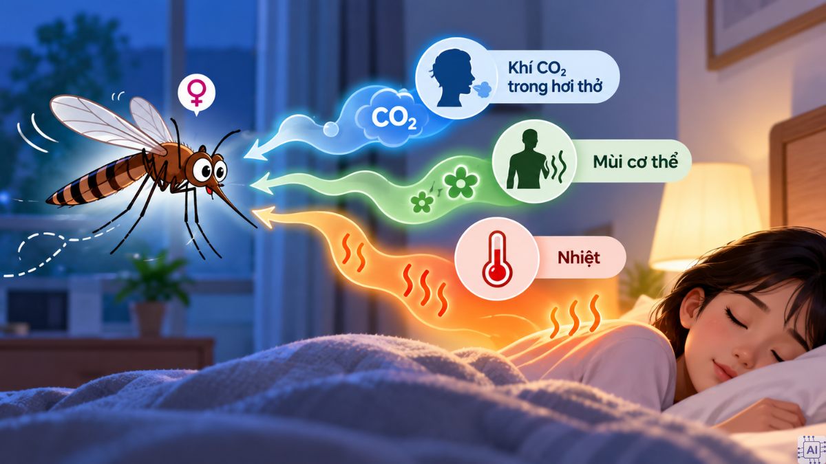 Tại sao bật máy lạnh muỗi vẫn xuất hiện và đốt người?