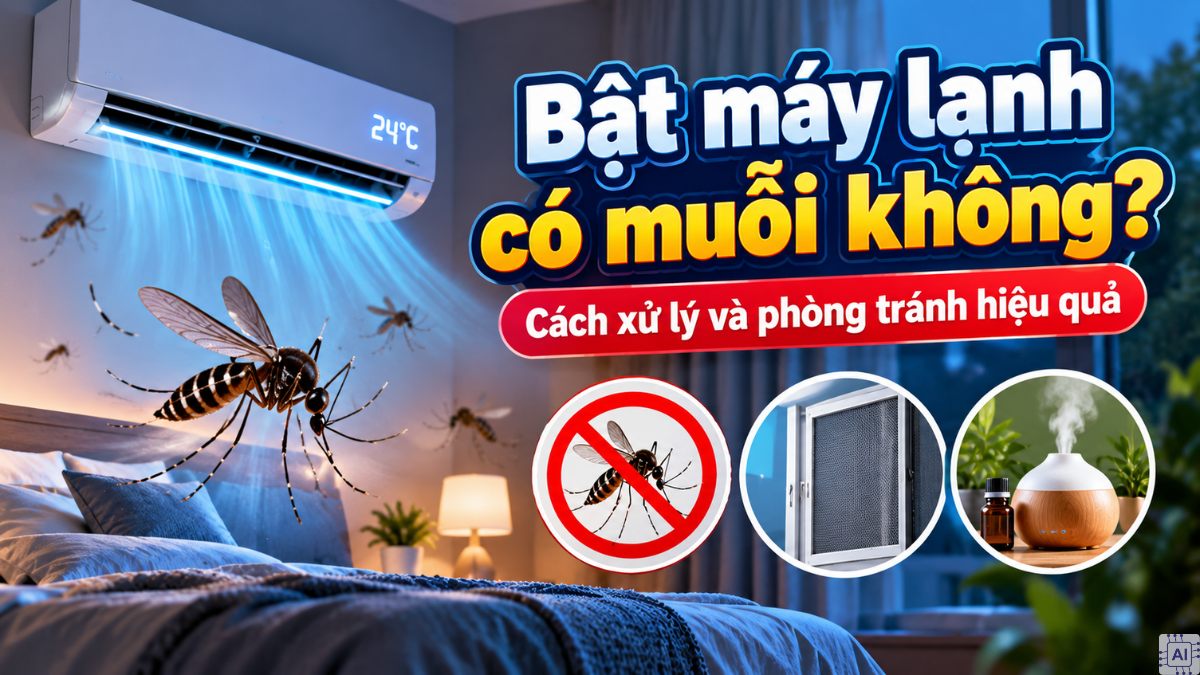 Bật máy lạnh có muỗi không? Cách xử lý và phòng tránh hiệu quả