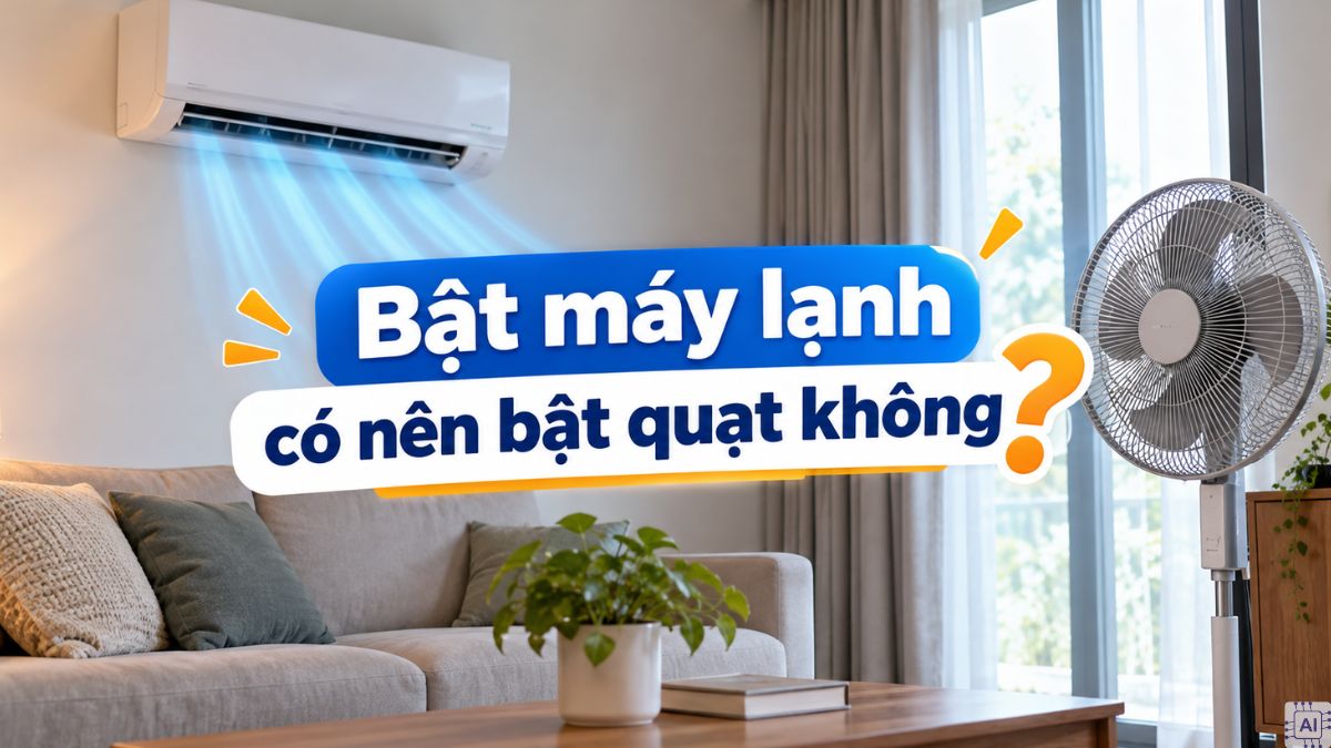 Bật máy lạnh có nên bật quạt không?