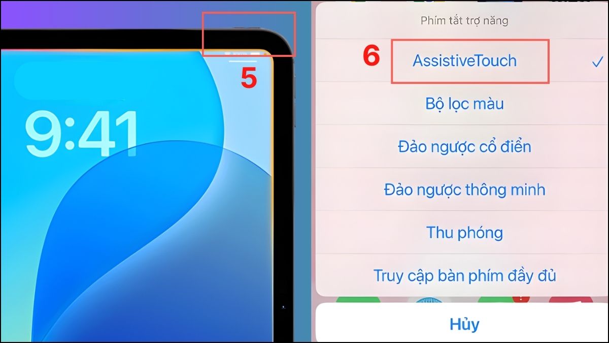 Bật nút Home ảo trên iPad bằng Phím tắt Trợ năng bước 3