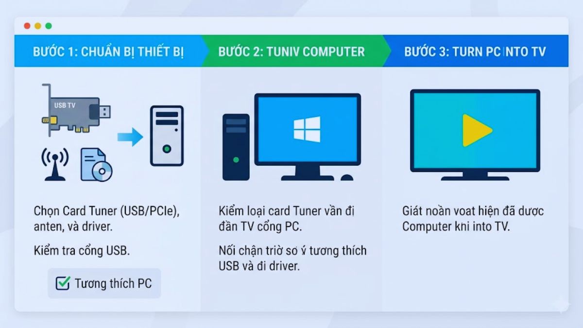  cách biến màn hình máy tính thành tivi: Card TV Tuner
